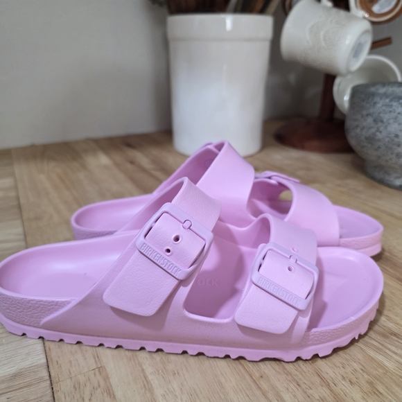 Birkenstock Shoes - Birkenstock Kids Arizona EVA Sandals in Light Pink